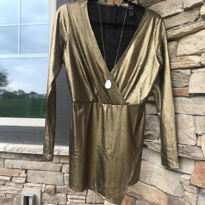 Gold skort romper